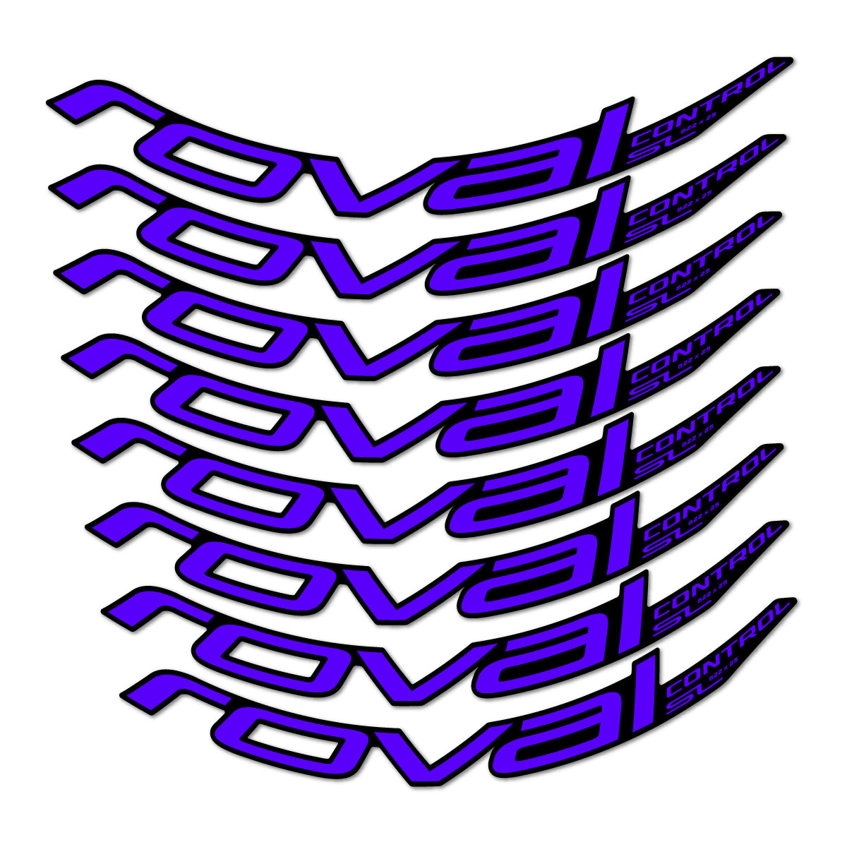 Stickers compatibles Roval Control SL v2 2018 pour jantes VTT 29" – autocollants vinyle - Bleu Reflex