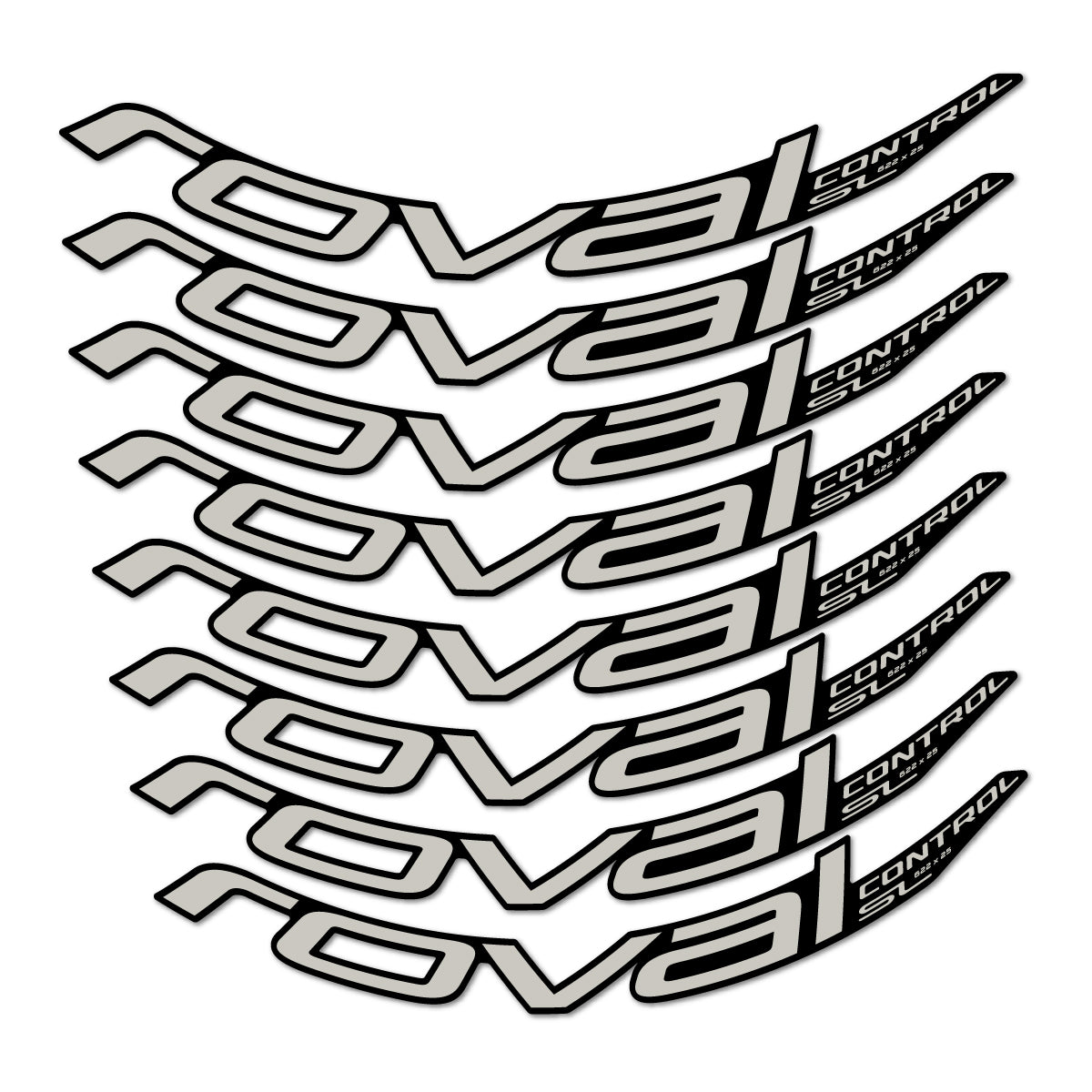 Stickers compatibles Roval Control SL v2 2018 pour jantes VTT 29" – autocollants vinyle - Gris Pastel