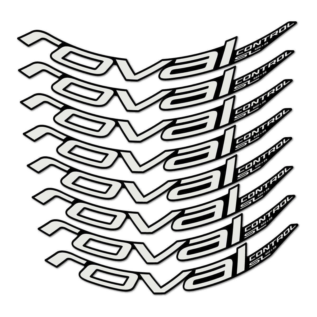 Stickers compatibles Roval Control SL v2 2018 pour jantes VTT 29" – autocollants vinyle - Gris Perle