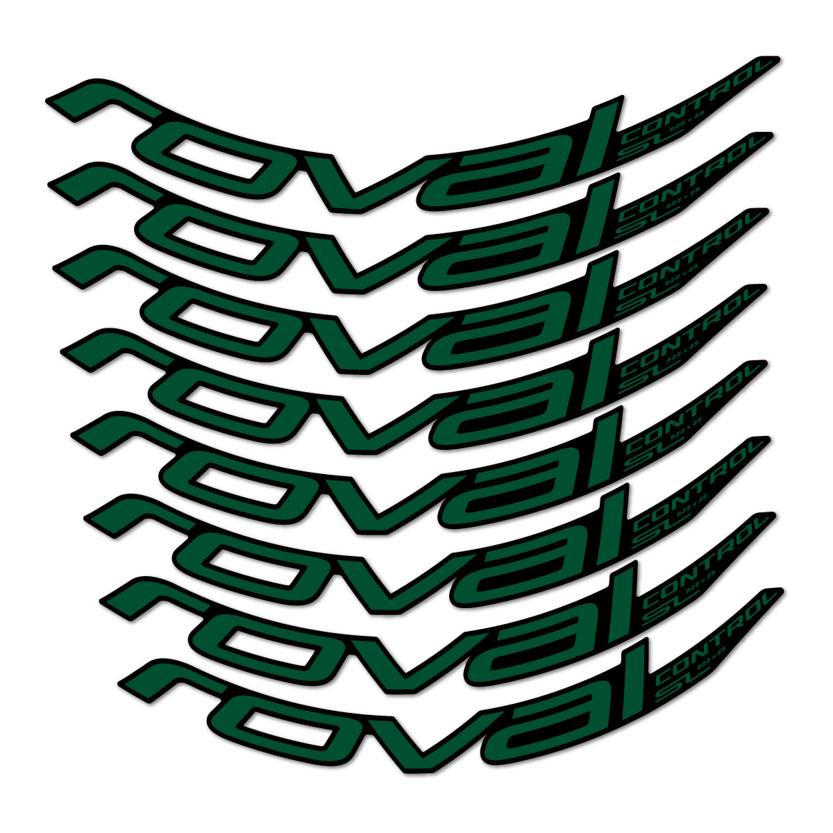 Stickers compatibles Roval Control SL v2 2018 pour jantes VTT 29" – autocollants vinyle - Vert Foncé
