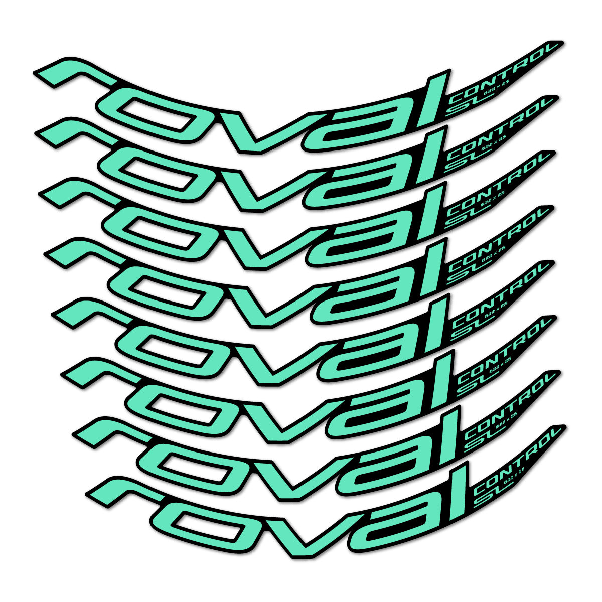 Stickers compatibles Roval Control SL v2 2018 pour jantes VTT 29" – autocollants vinyle - Vert Menthe