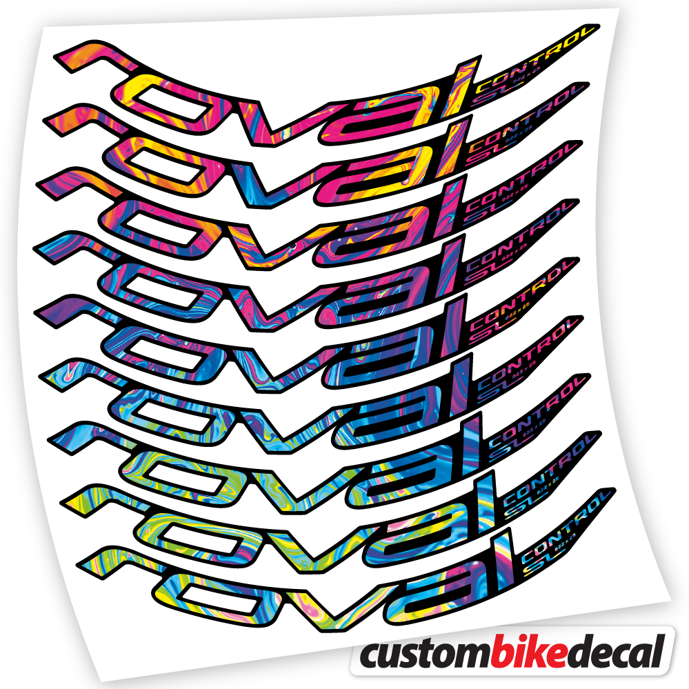 Psychedelic Rainbow decal for Roval Control SL 2020 Bikes MTB 29 MTB wheel – bike sticker vinyl