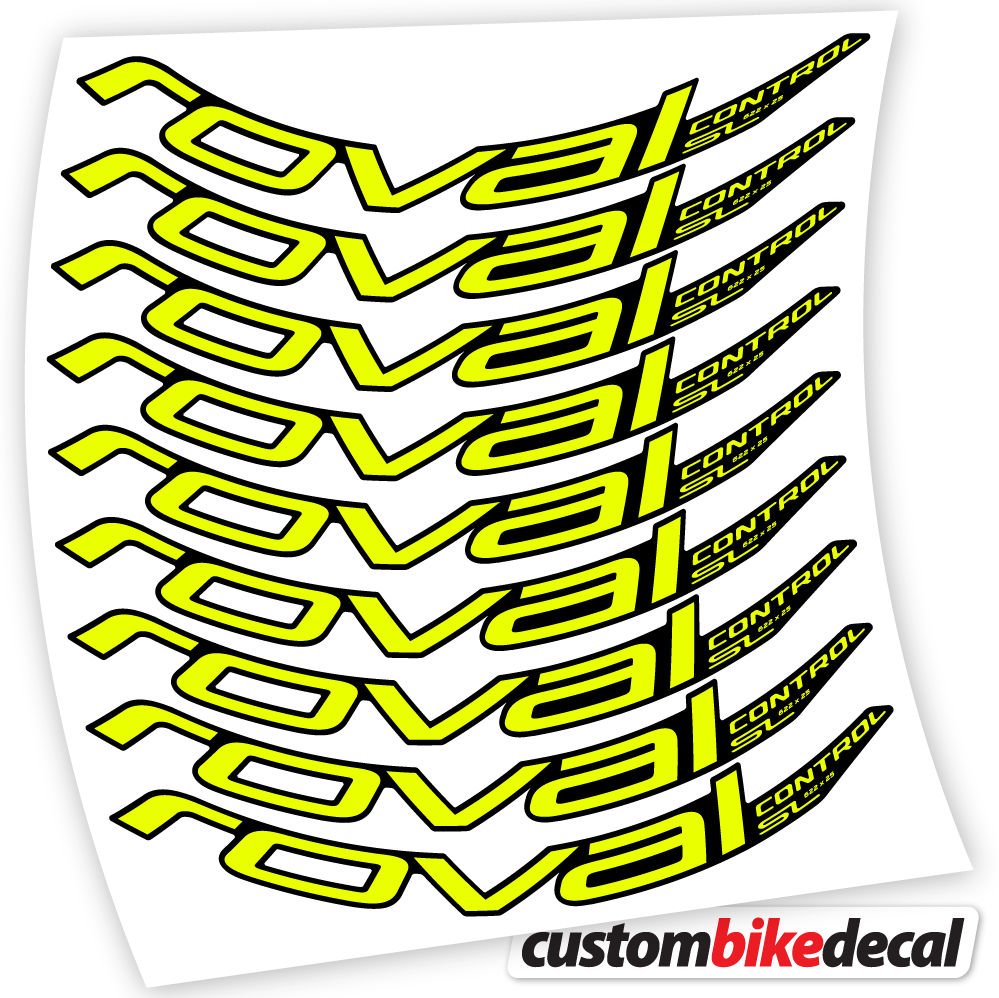 Neon Yellow decal for Roval Control SL 2020 Bikes MTB 29 MTB wheel – bike sticker vinyl