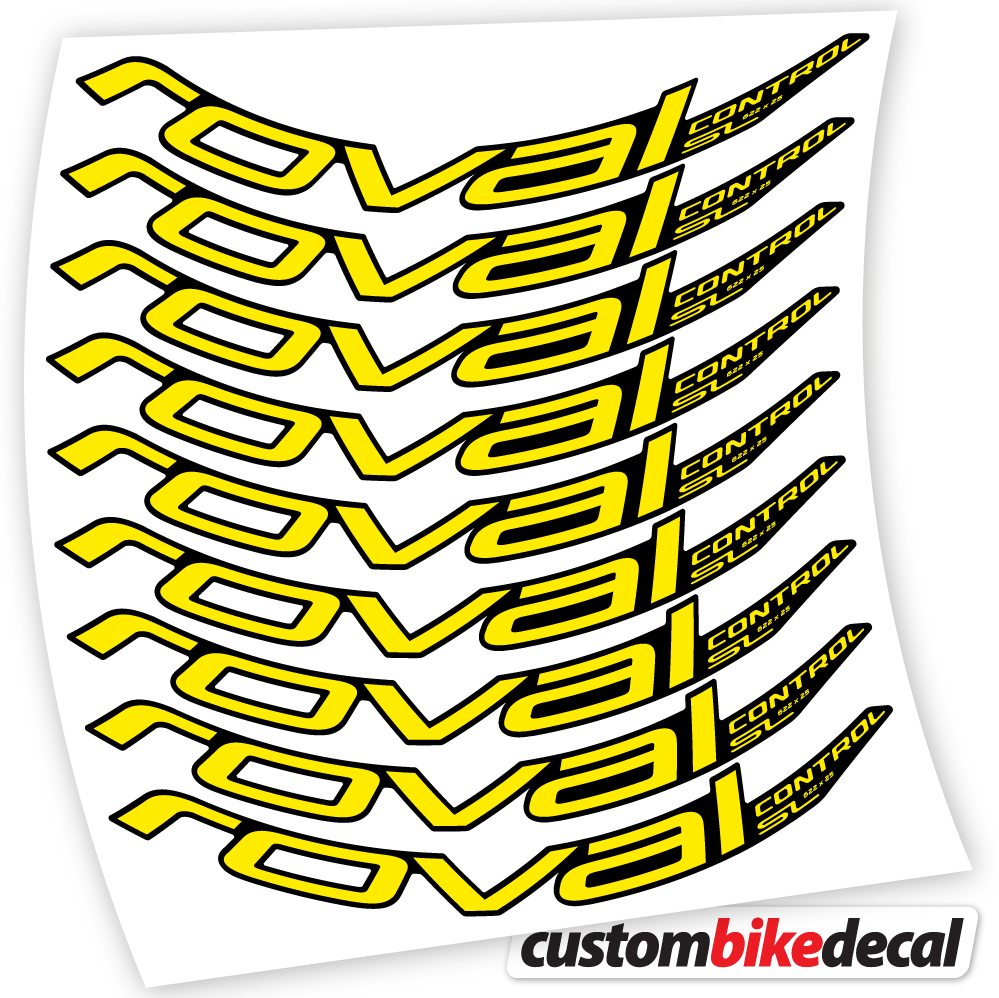 Yellow decal for Roval Control SL 2020 Bikes MTB 29 MTB wheel – bike sticker vinyl