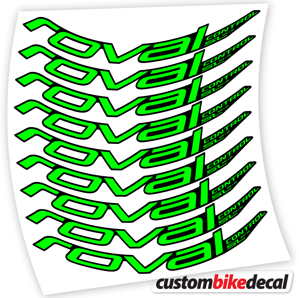 Neon Green decal for Roval Control SL 2020 Bikes MTB 29 MTB wheel – bike sticker vinyl