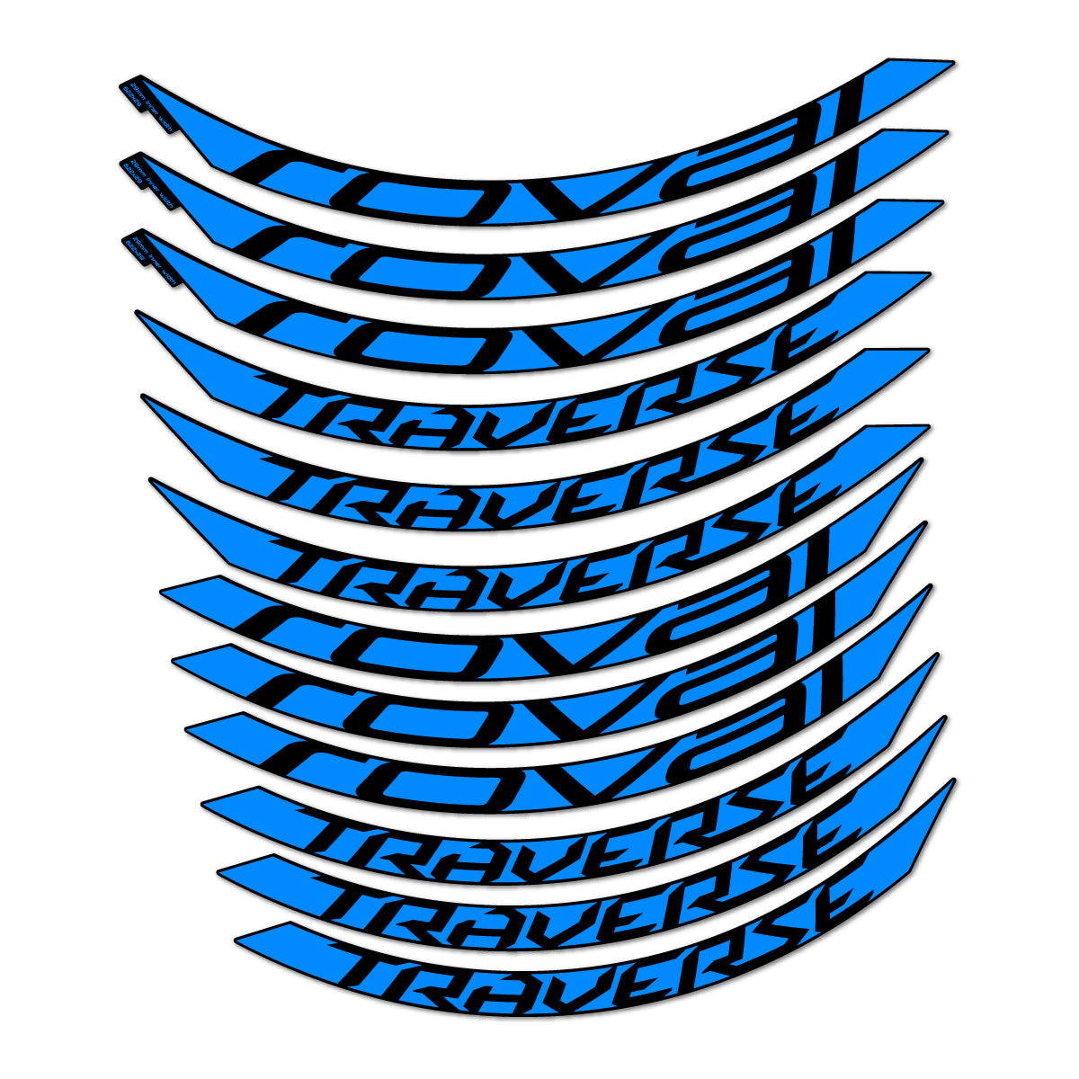 Stickers compatibles Roval Traverse Alloy 2015-2017 pour jantes VTT 29" – autocollants vinyle - Cyan Lumineux