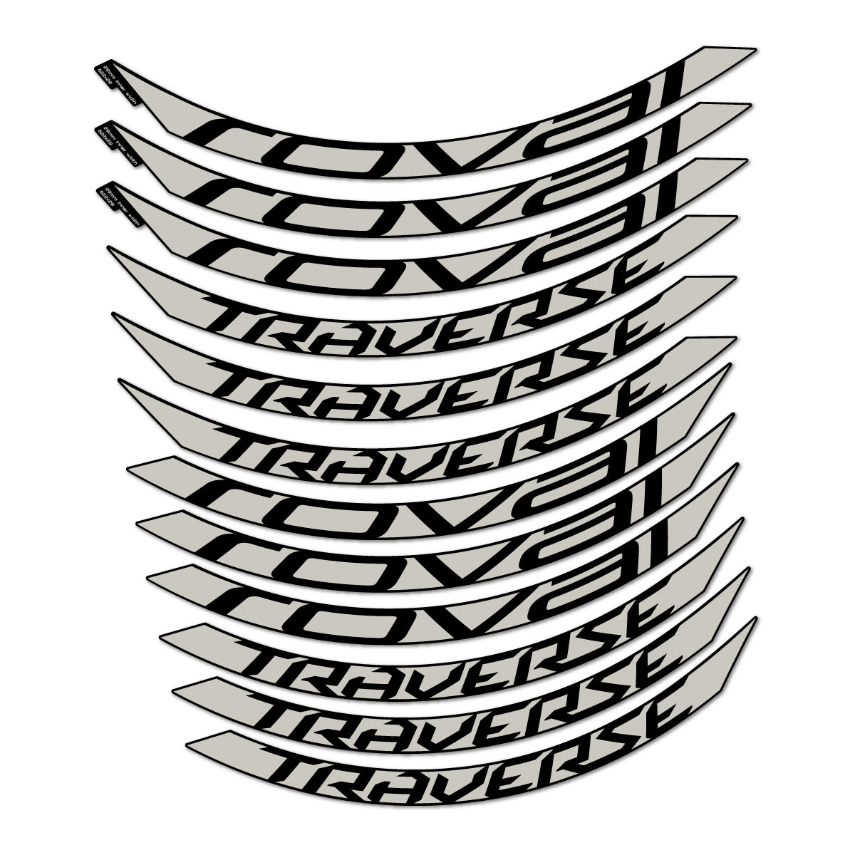 Stickers compatibles Roval Traverse Alloy 2015-2017 pour jantes VTT 29" – autocollants vinyle - Gris Pastel
