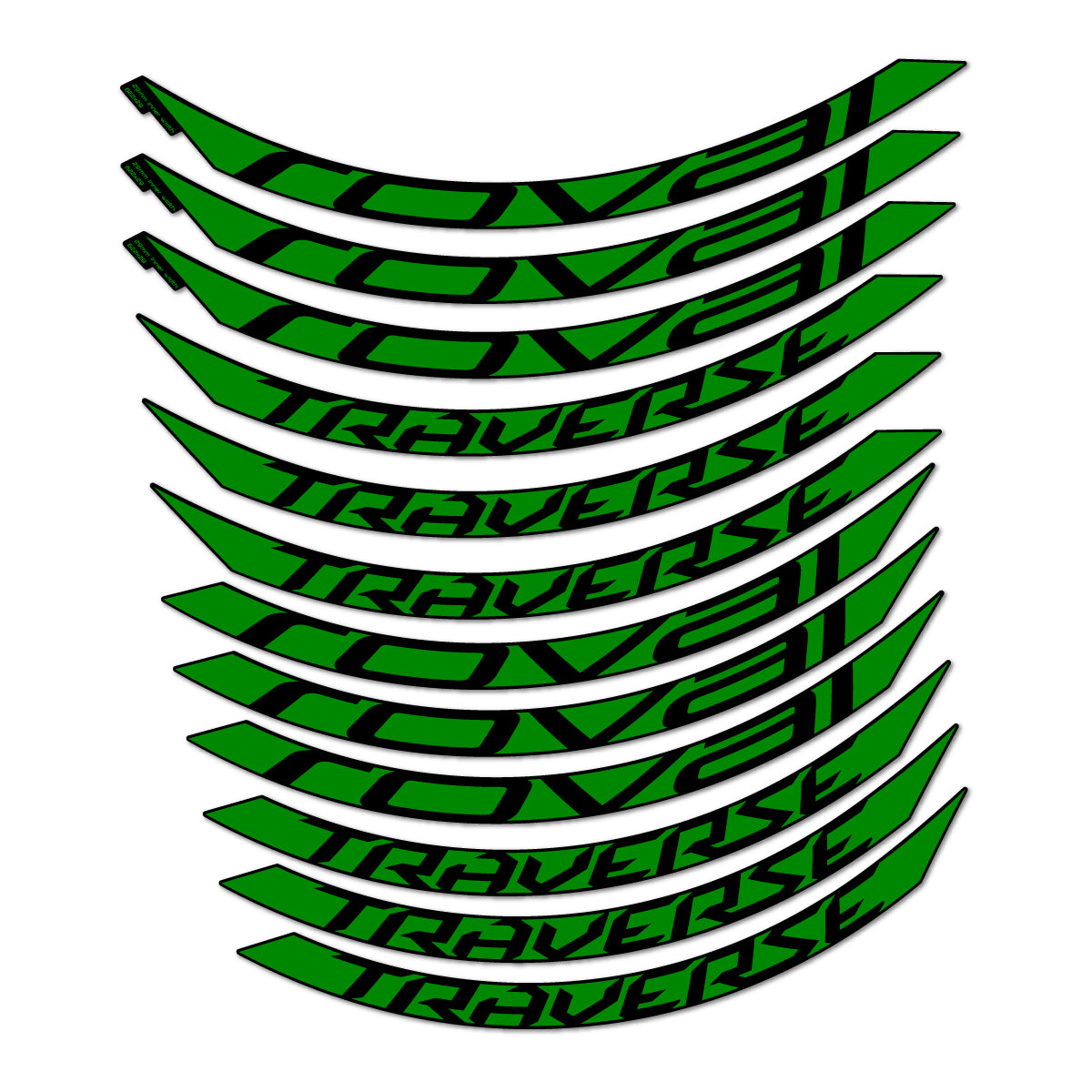 Stickers compatibles Roval Traverse Alloy 2015-2017 pour jantes VTT 29" – autocollants vinyle - Vert Moyen