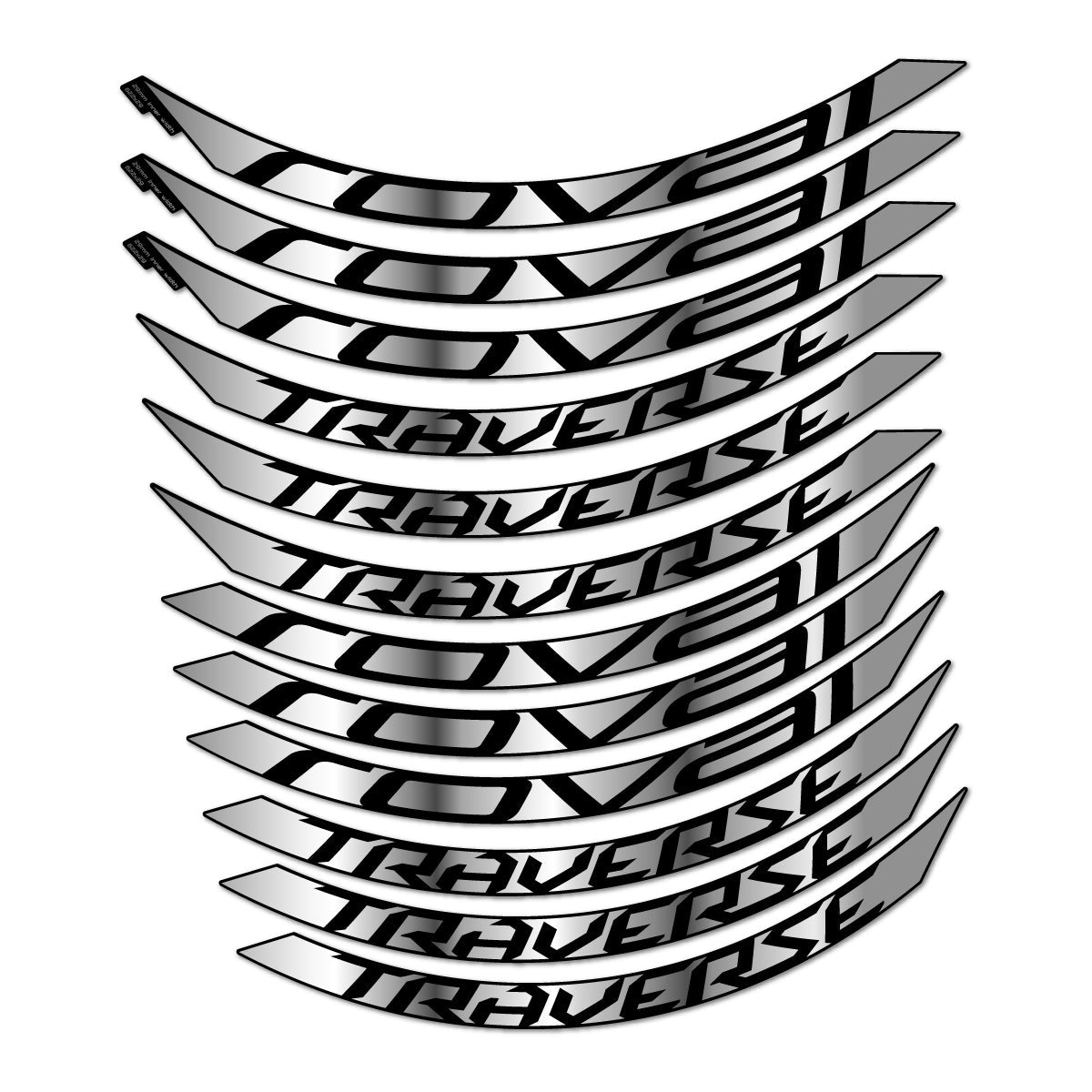 Chrome Silver decal for Roval Traverse Alloy 2015-2017 MTB wheel 29" – bike sticker vinyl