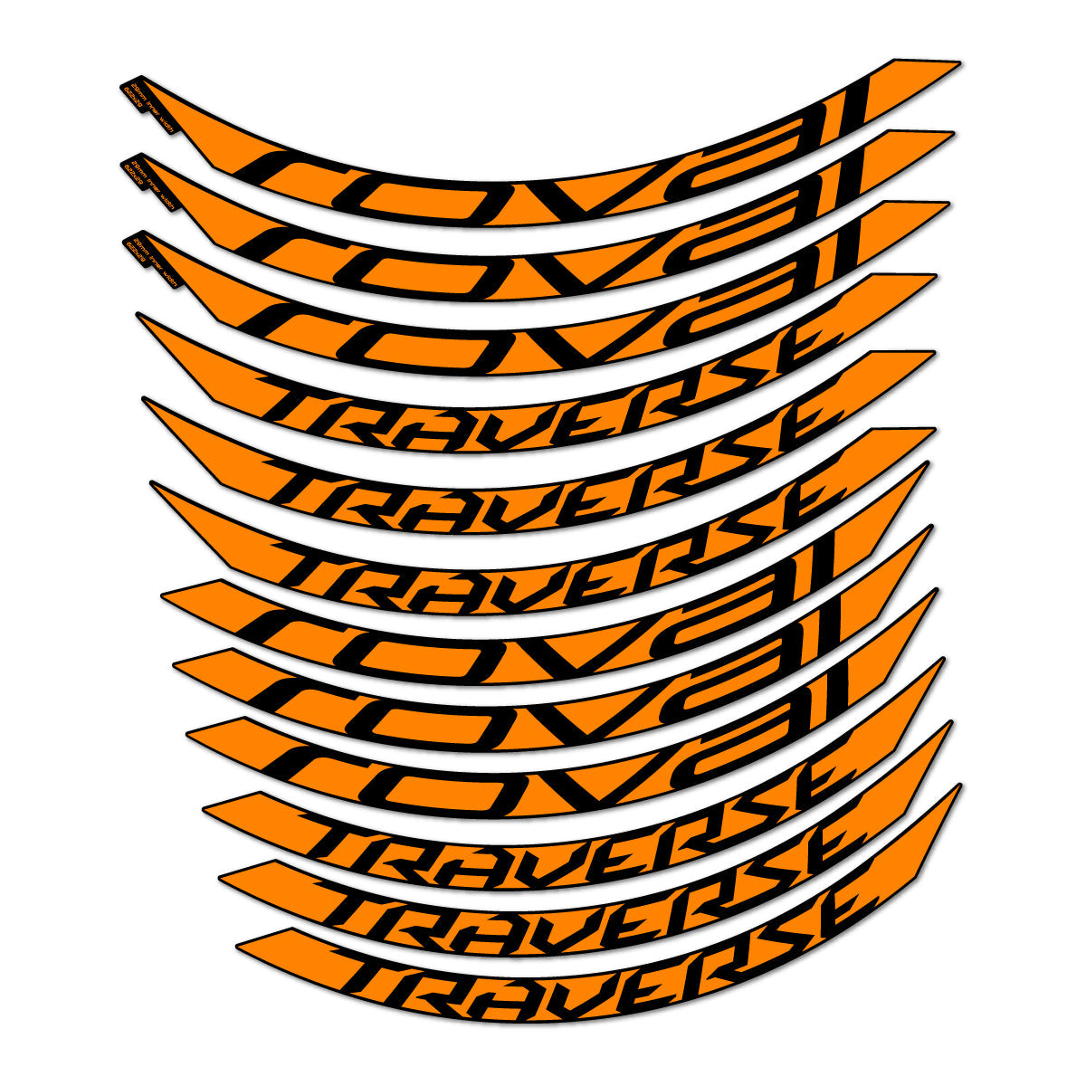 Light Neon Orange decal for Roval Traverse Alloy 2015-2017 MTB wheel 29" – bike sticker vinyl
