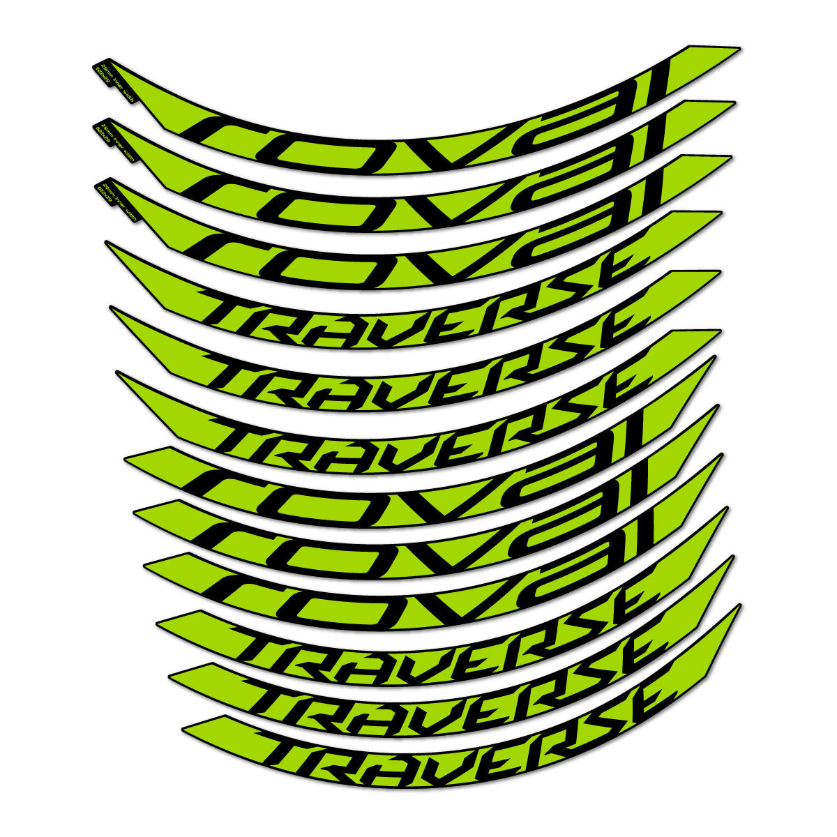 Lime Green decal for Roval Traverse Alloy 2015-2017 MTB wheel 29" – bike sticker vinyl