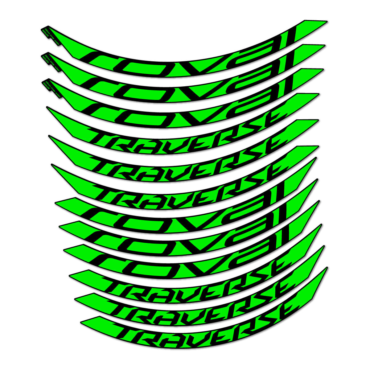 Neon Green decal for Roval Traverse Alloy 2015-2017 MTB wheel 29" – bike sticker vinyl