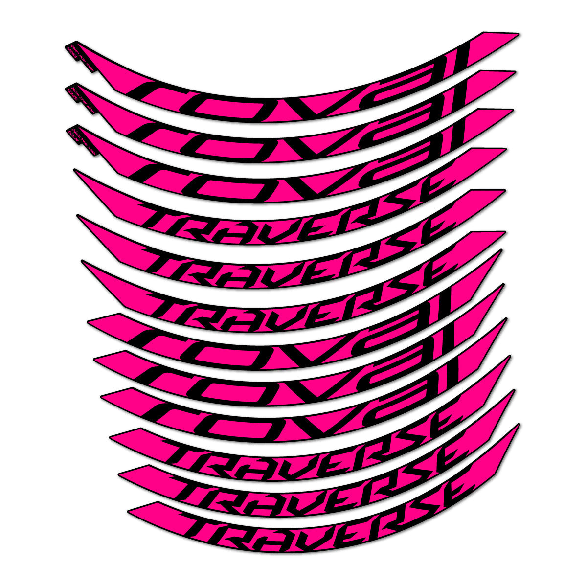 Neon Pink decal for Roval Traverse Alloy 2015-2017 MTB wheel 29" – bike sticker vinyl