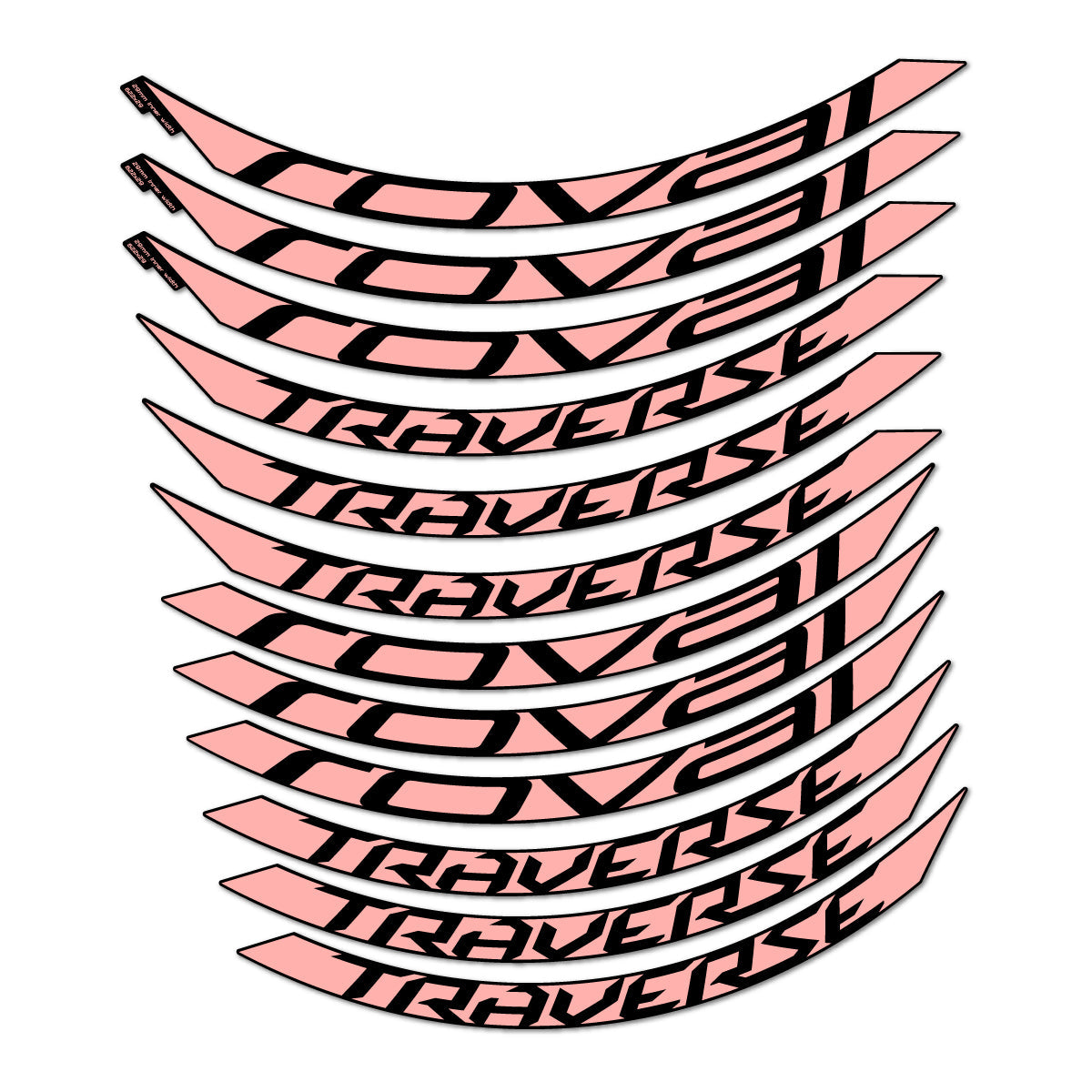 Salmon Pink decal for Roval Traverse Alloy 2015-2017 MTB wheel 29" – bike sticker vinyl