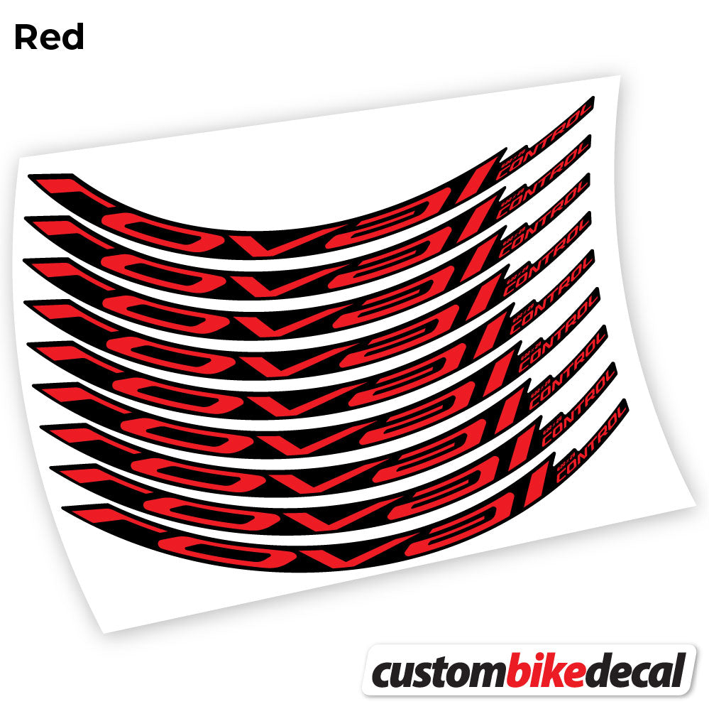 Red decal for Roval Control Carbon 2021 MTB wheel – bike sticker vinyl