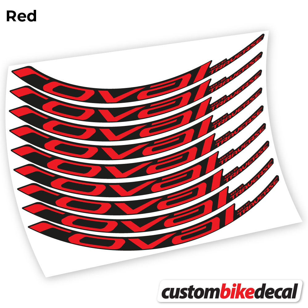 Red decal for Roval Traverse Carbon 2021 MTB wheel – bike sticker vinyl