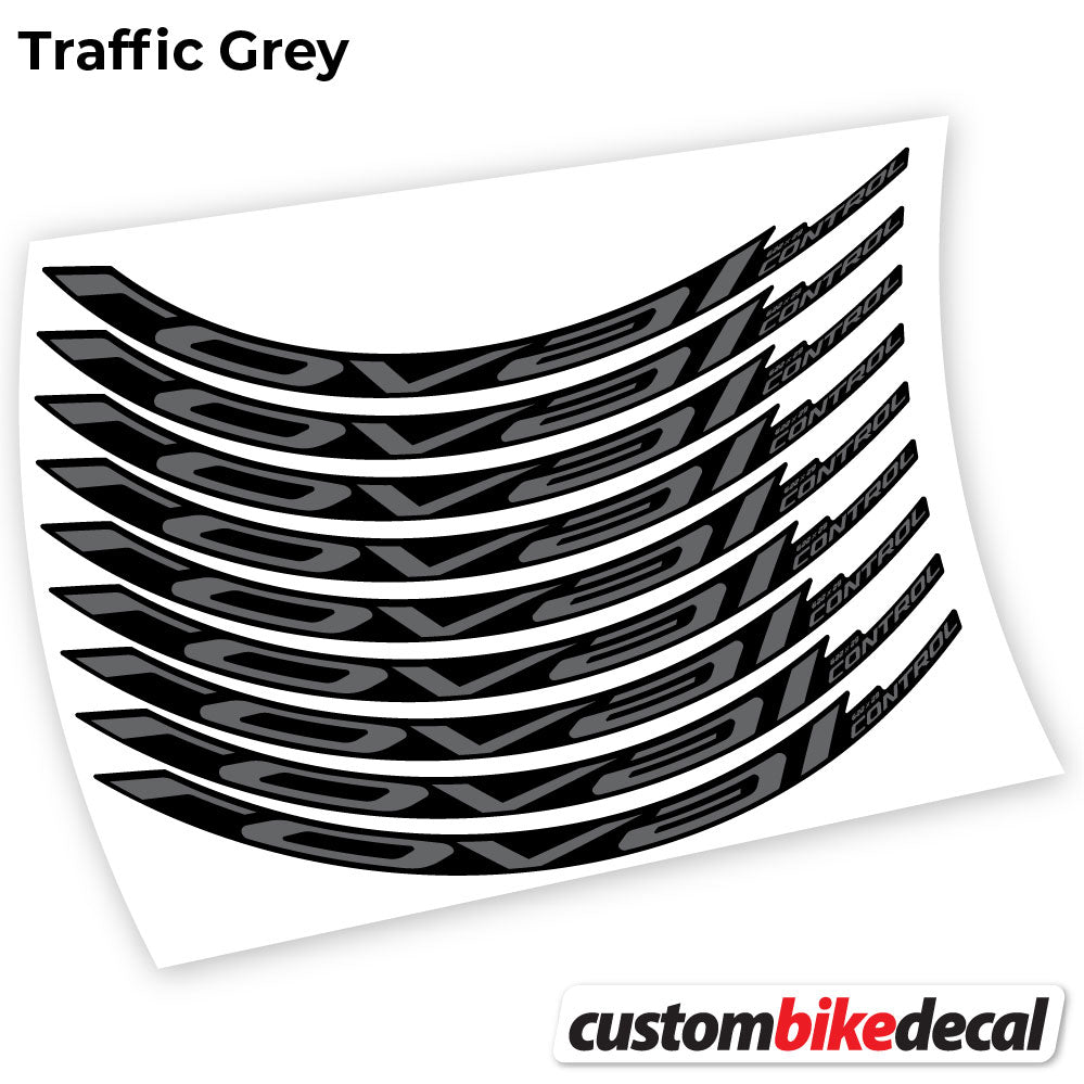 Trac Grey decal for Roval Control Carbon 2021 MTB wheel – bike sticker vinyl