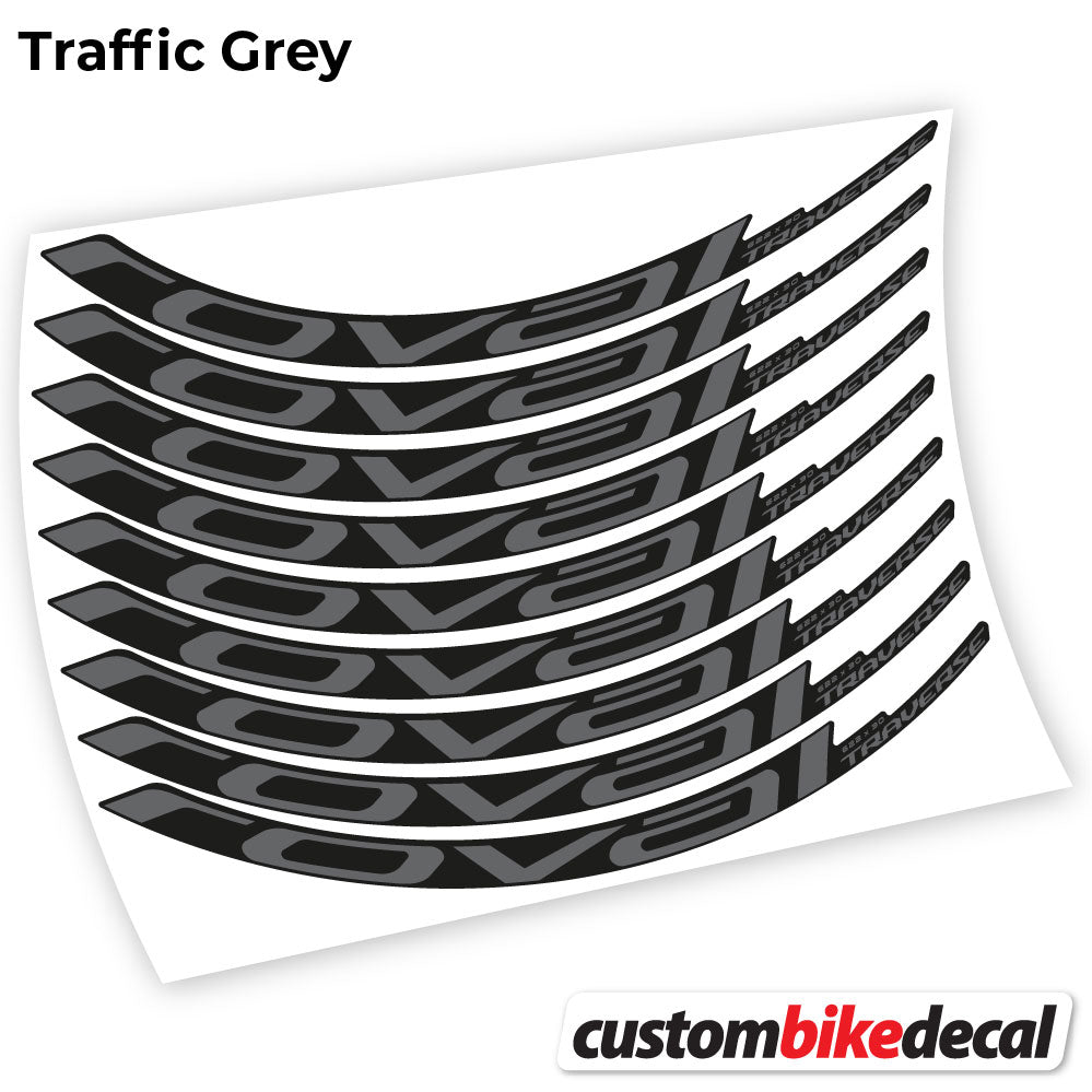 Trac Grey decal for Roval Traverse Carbon 2021 MTB wheel – bike sticker vinyl