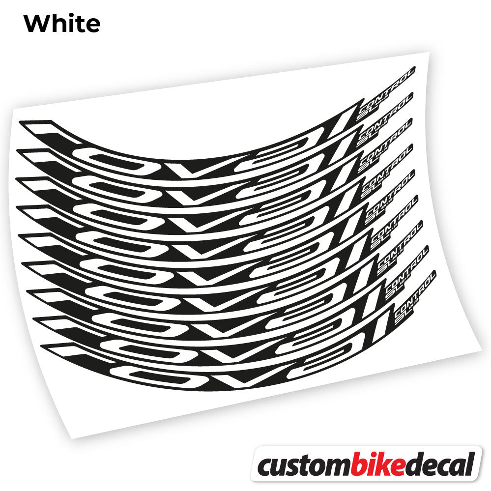 White decal for Roval Control SL 2021 MTB wheel – bike sticker vinyl