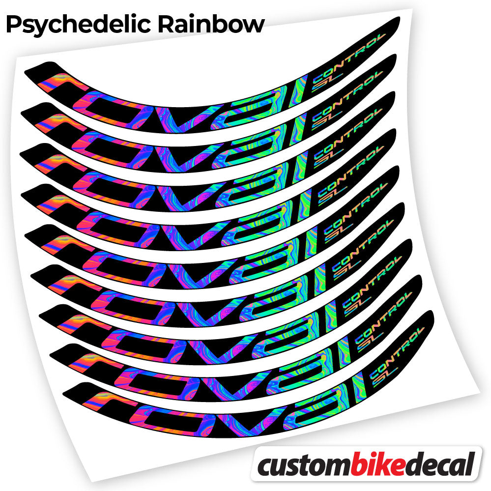 Psychedelic  Rainbow decal for Roval Control SL MTB wheel – bike sticker vinyl