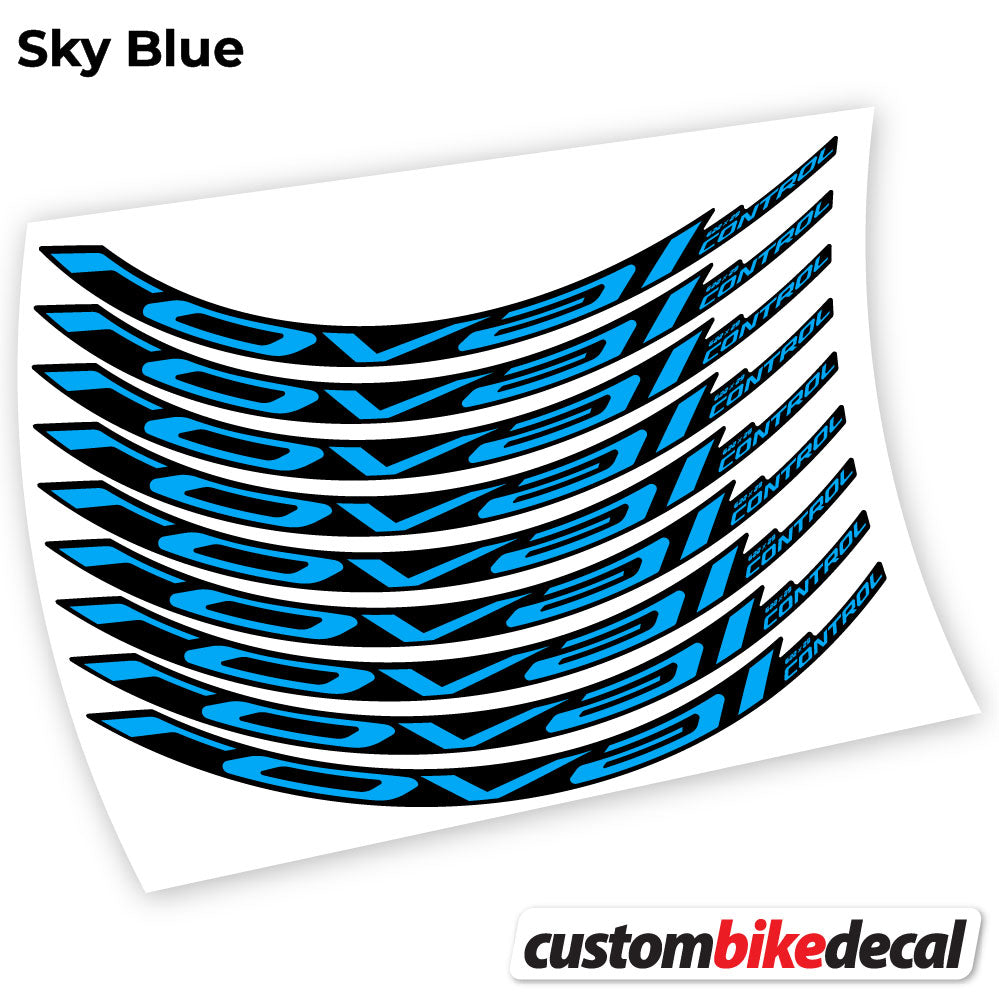 Sky Blue decal for Roval Control Carbon 2021 MTB wheel – bike sticker vinyl
