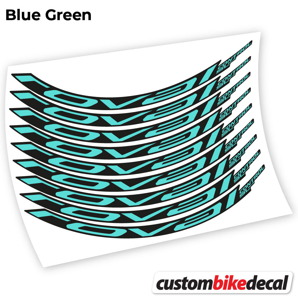 Blue Green decal for Roval Control SL 2021 MTB wheel – bike sticker vinyl