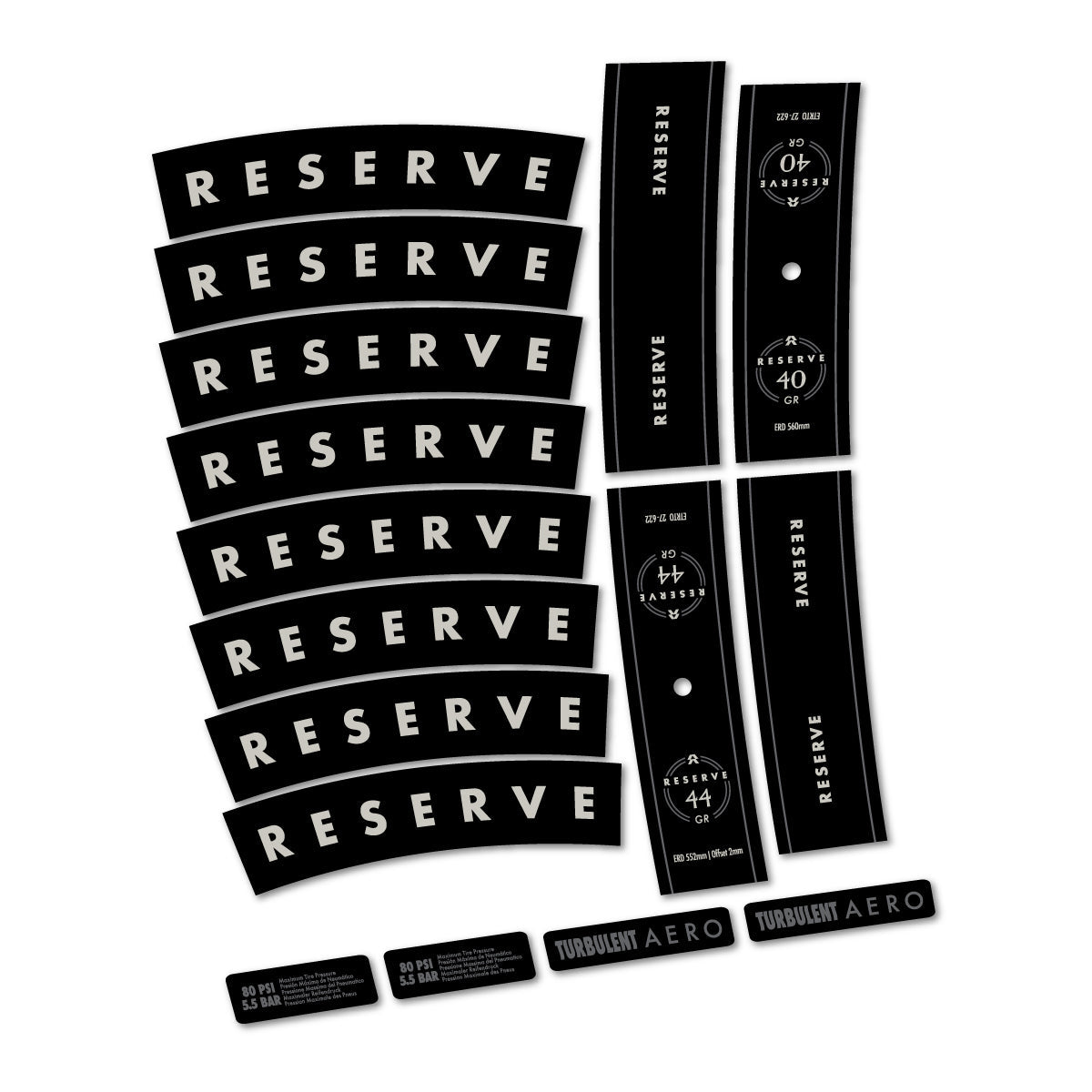 Light Grey decal for Reserve 40/44 GR 2024-2026 MTB wheel 29" – bike sticker vinyl