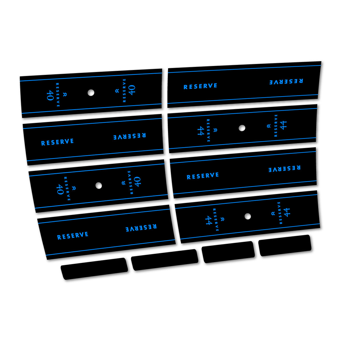 Stickers compatibles Reserve 40/44 GR 2024-2026 pour jantes VTT 29" – autocollants vinyle - Cyan Lumineux