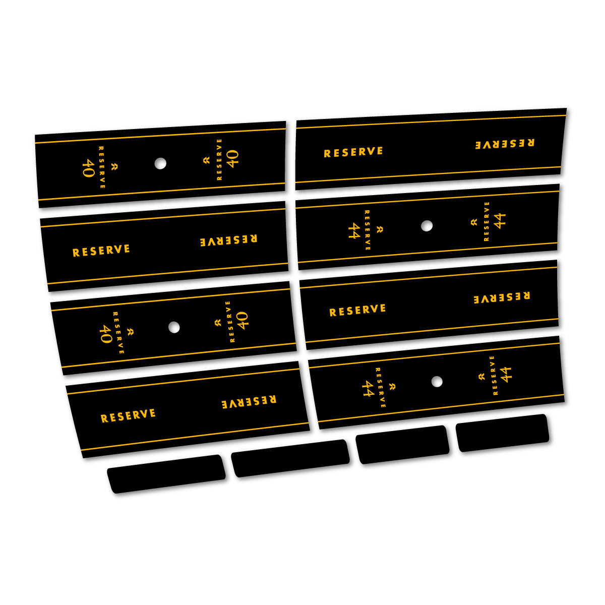 Stickers compatibles Reserve 40/44 GR 2024-2026 pour jantes VTT 29" – autocollants vinyle - Jaune Moyen