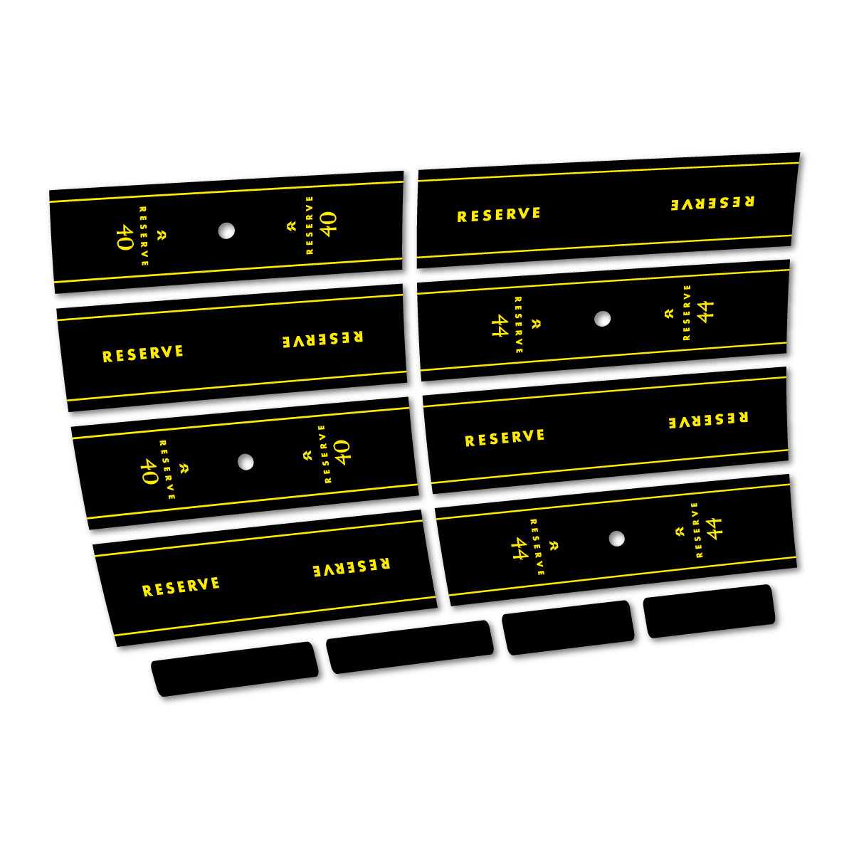 Stickers compatibles Reserve 40/44 GR 2024-2026 pour jantes VTT 29" – autocollants vinyle - Jaune Vif
