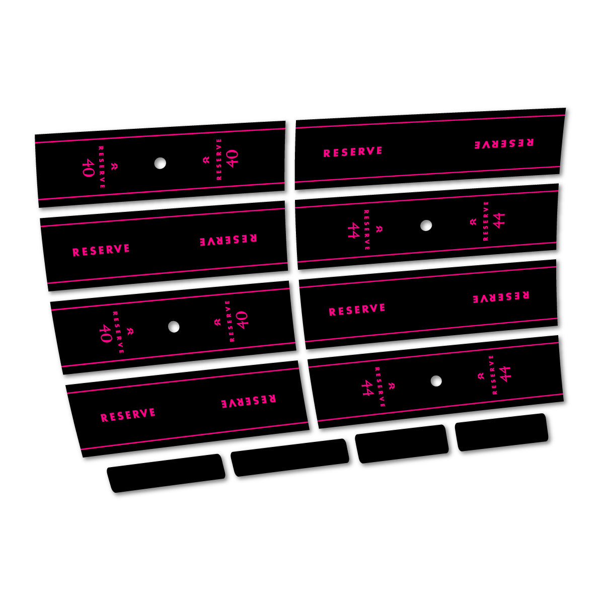 Stickers compatibles Reserve 40/44 GR 2024-2026 pour jantes VTT 29" – autocollants vinyle - Rose Fluo