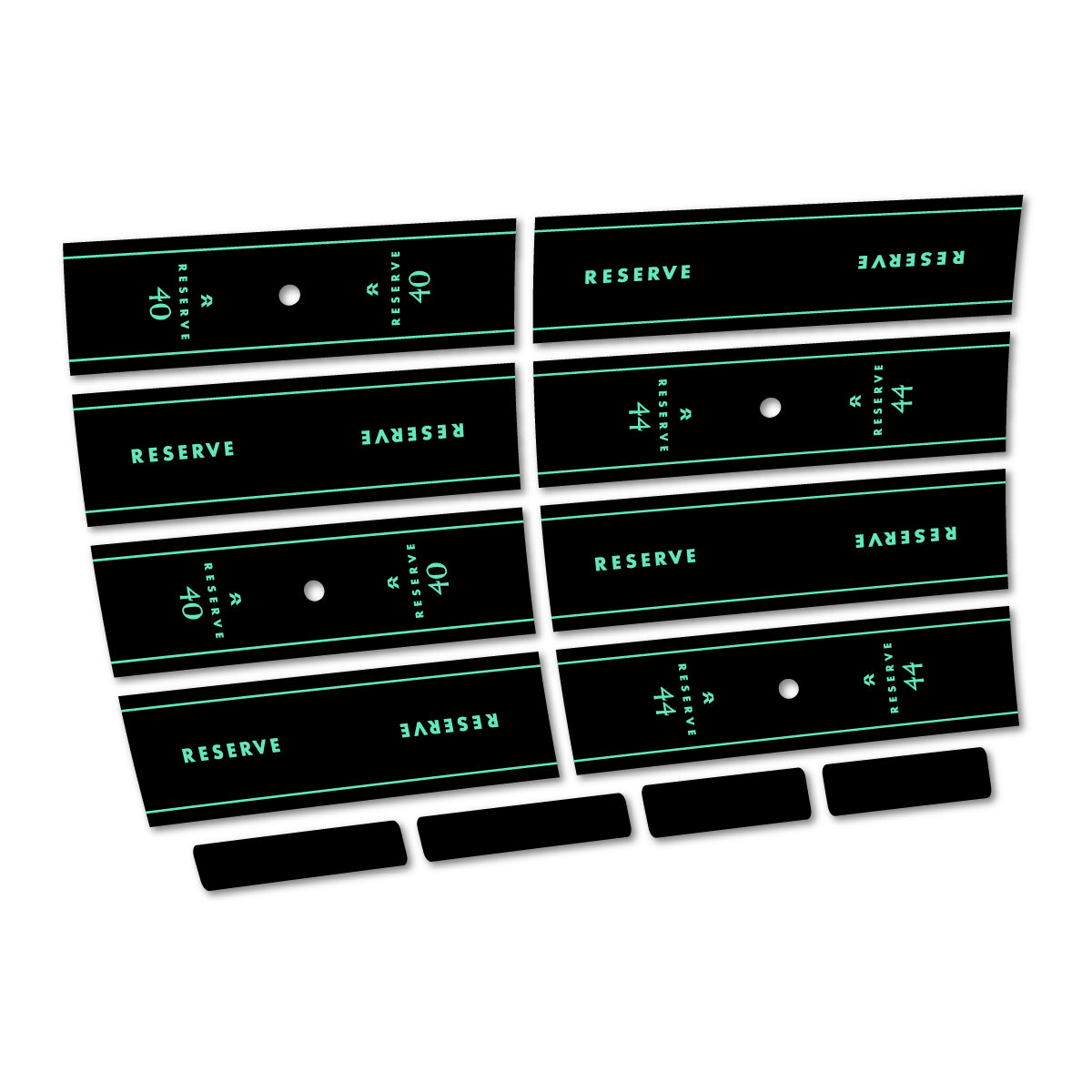 Stickers compatibles Reserve 40/44 GR 2024-2026 pour jantes VTT 29" – autocollants vinyle - Vert Menthe
