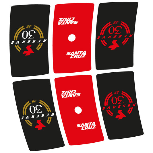 Stickers Santa Cruz Reserve 30 compatibles Autocollants roues VTT 29"