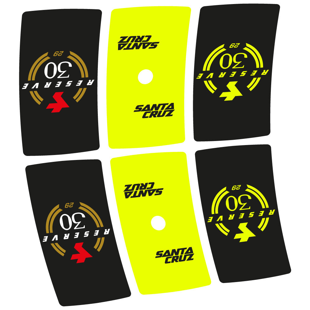 Stickers Santa Cruz Reserve 30 compatibles Autocollants roues VTT 29"