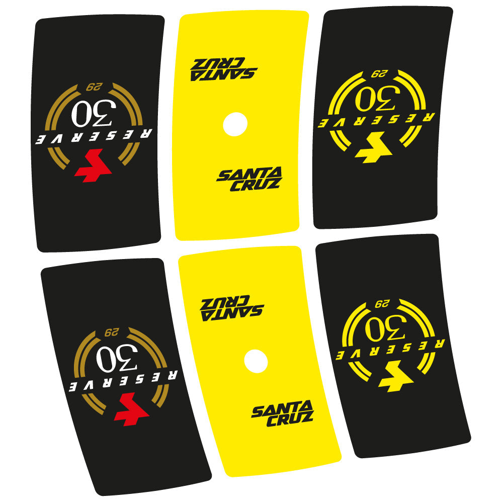 Stickers Santa Cruz Reserve 30 compatibles Autocollants roues VTT 29"