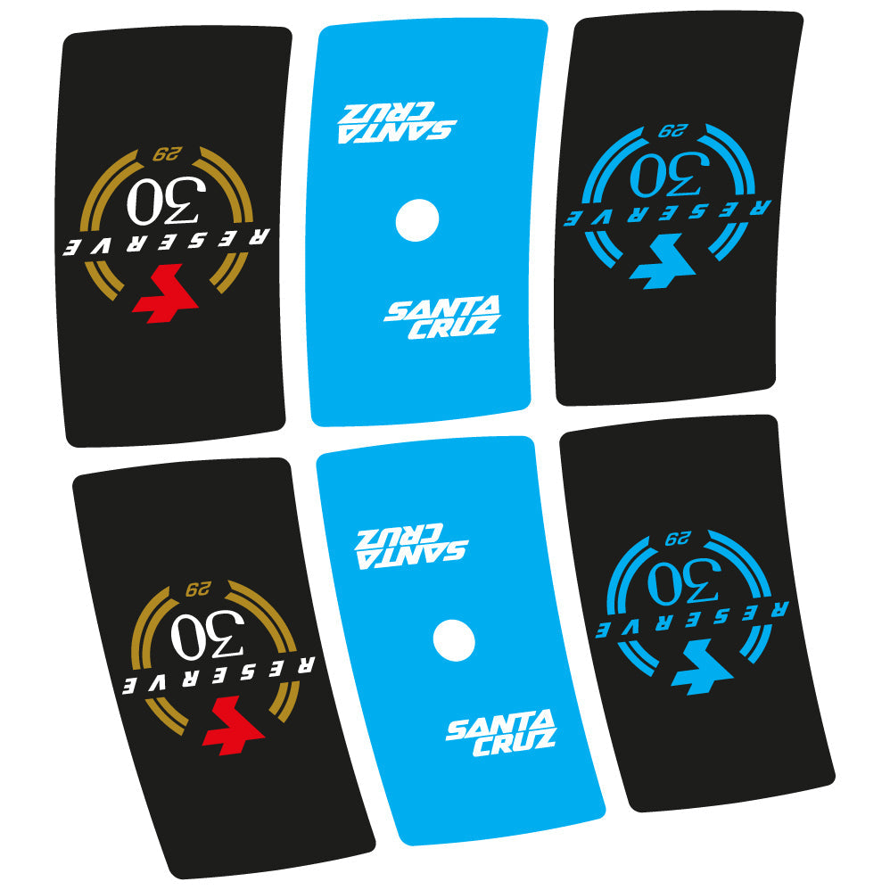 Stickers Santa Cruz Reserve 30 compatibles Autocollants roues VTT 29"
