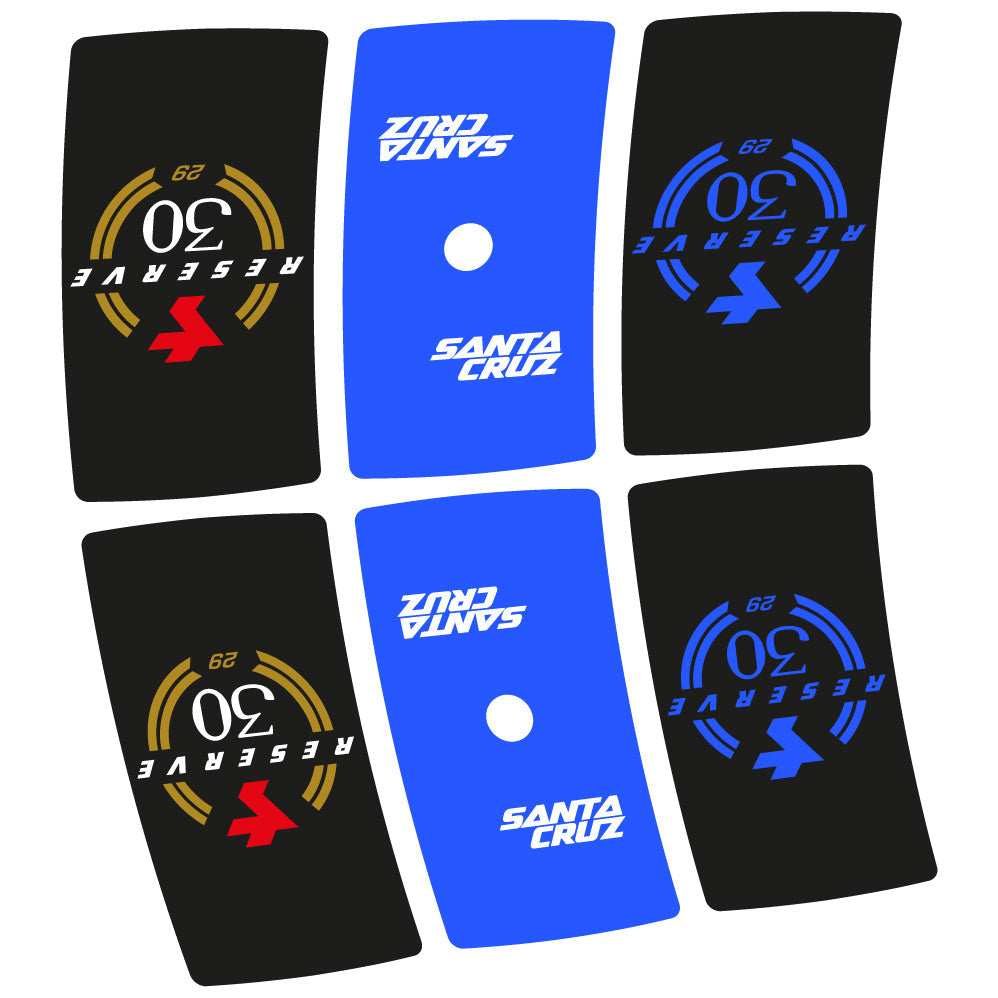 Stickers Santa Cruz Reserve 30 compatibles Autocollants roues VTT 29"