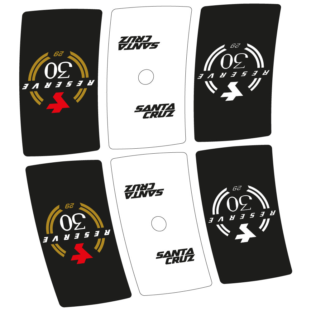 Stickers Santa Cruz Reserve 30 compatibles Autocollants roues VTT 29"