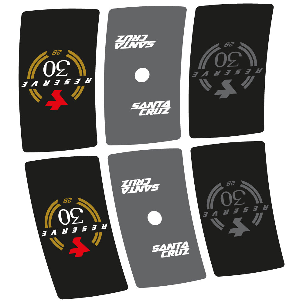 Stickers Santa Cruz Reserve 30 compatibles Autocollants roues VTT 29"