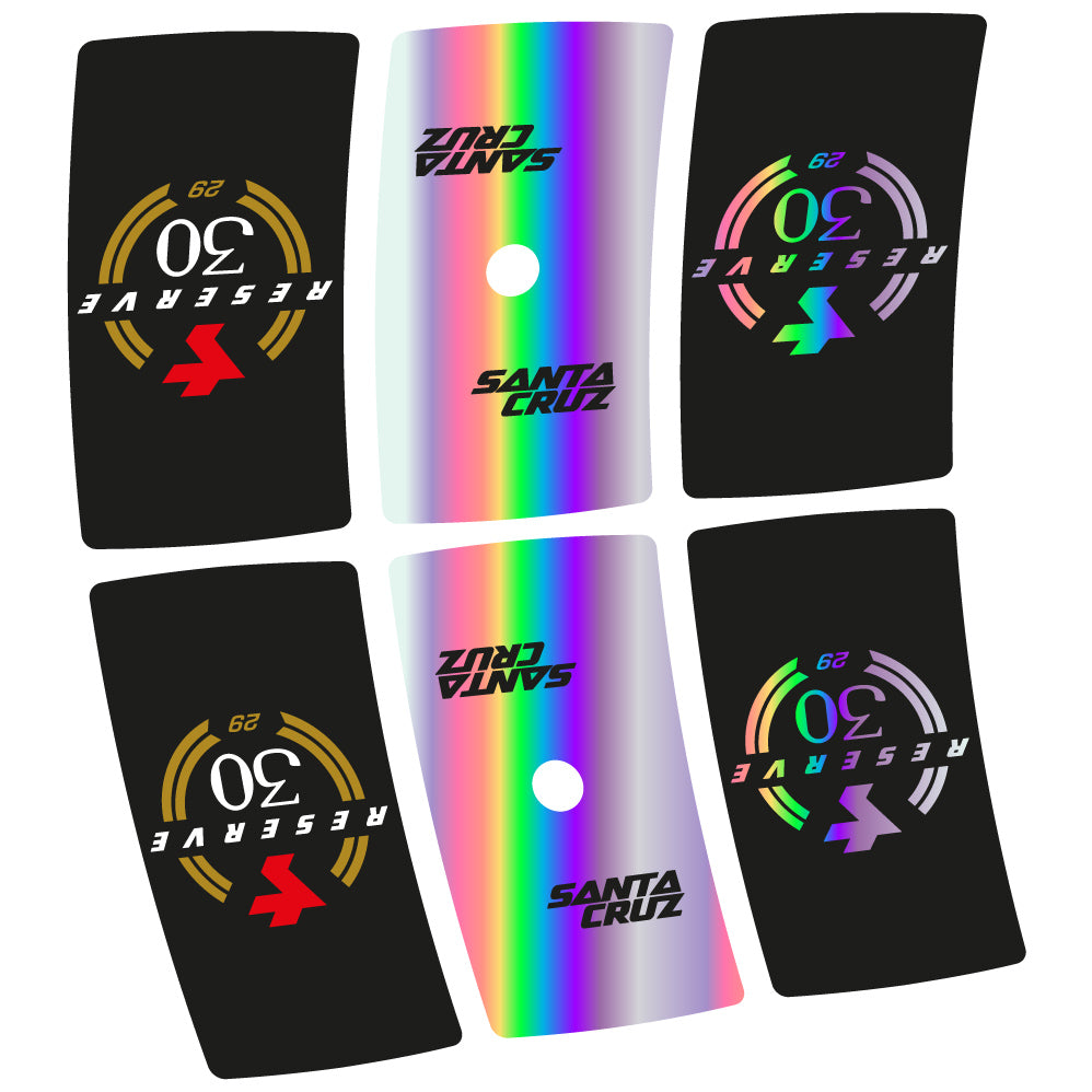 Stickers Santa Cruz Reserve 30 compatibles Autocollants roues VTT 29"