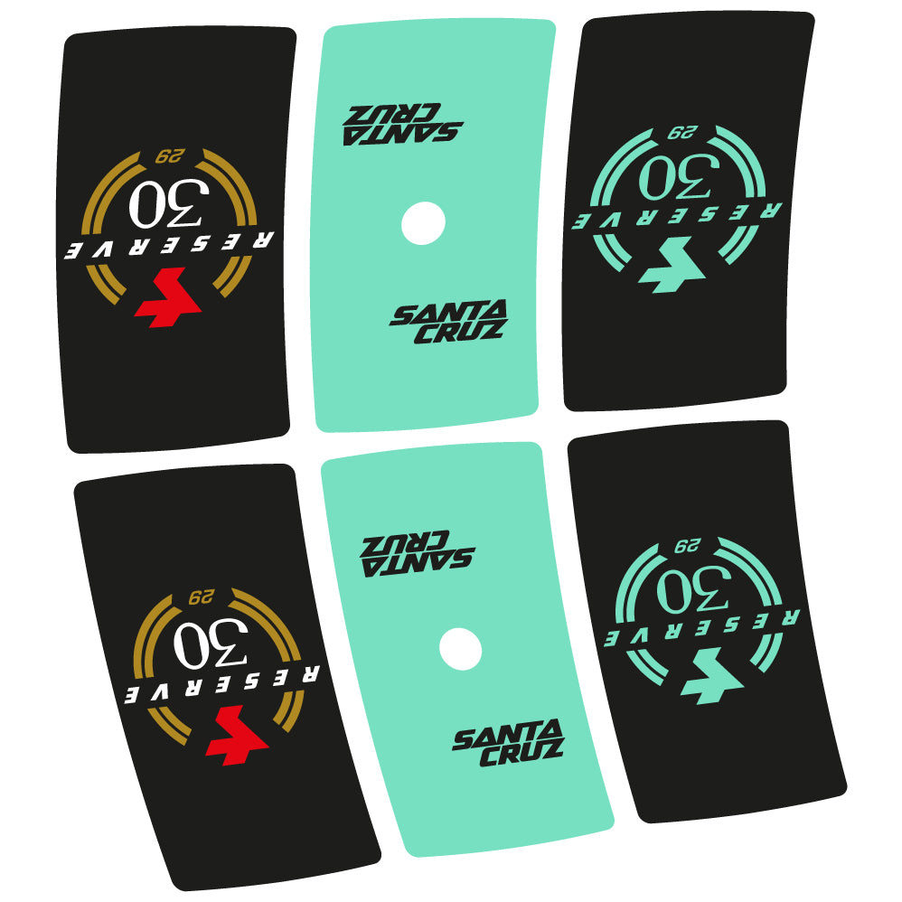 Stickers Santa Cruz Reserve 30 compatibles Autocollants roues VTT 29"