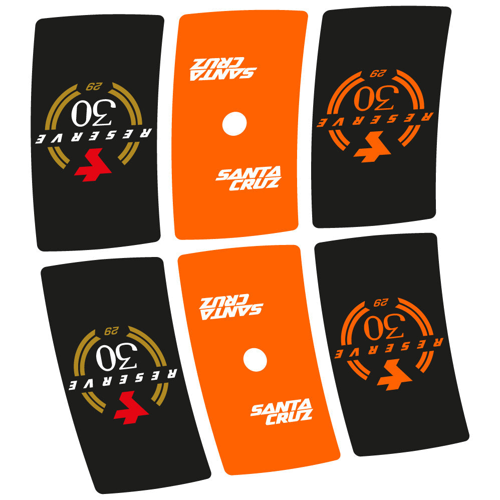 Stickers Santa Cruz Reserve 30 compatibles Autocollants roues VTT 29"
