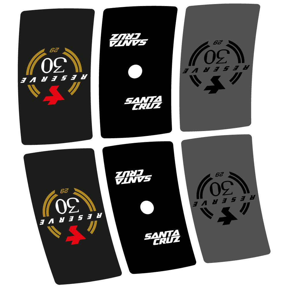 Stickers Santa Cruz Reserve 30 compatibles Autocollants roues VTT 29"