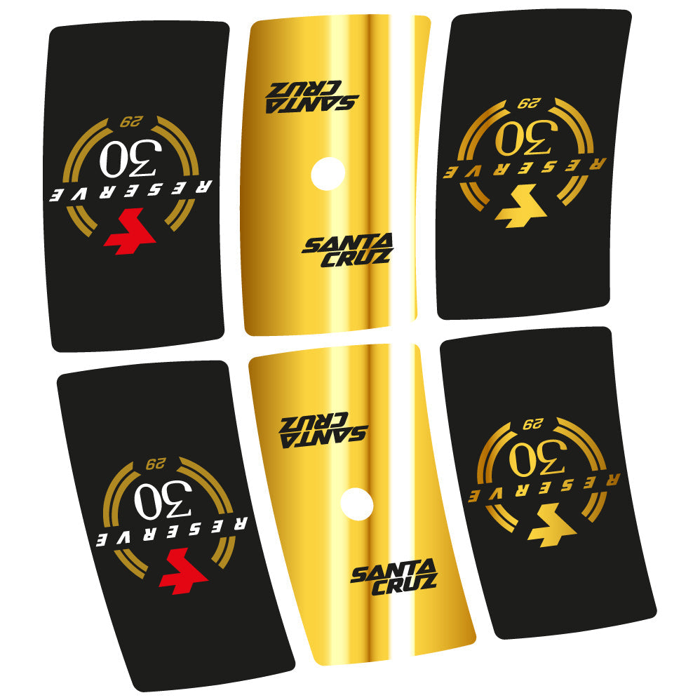 Stickers Santa Cruz Reserve 30 compatibles Autocollants roues VTT 29"