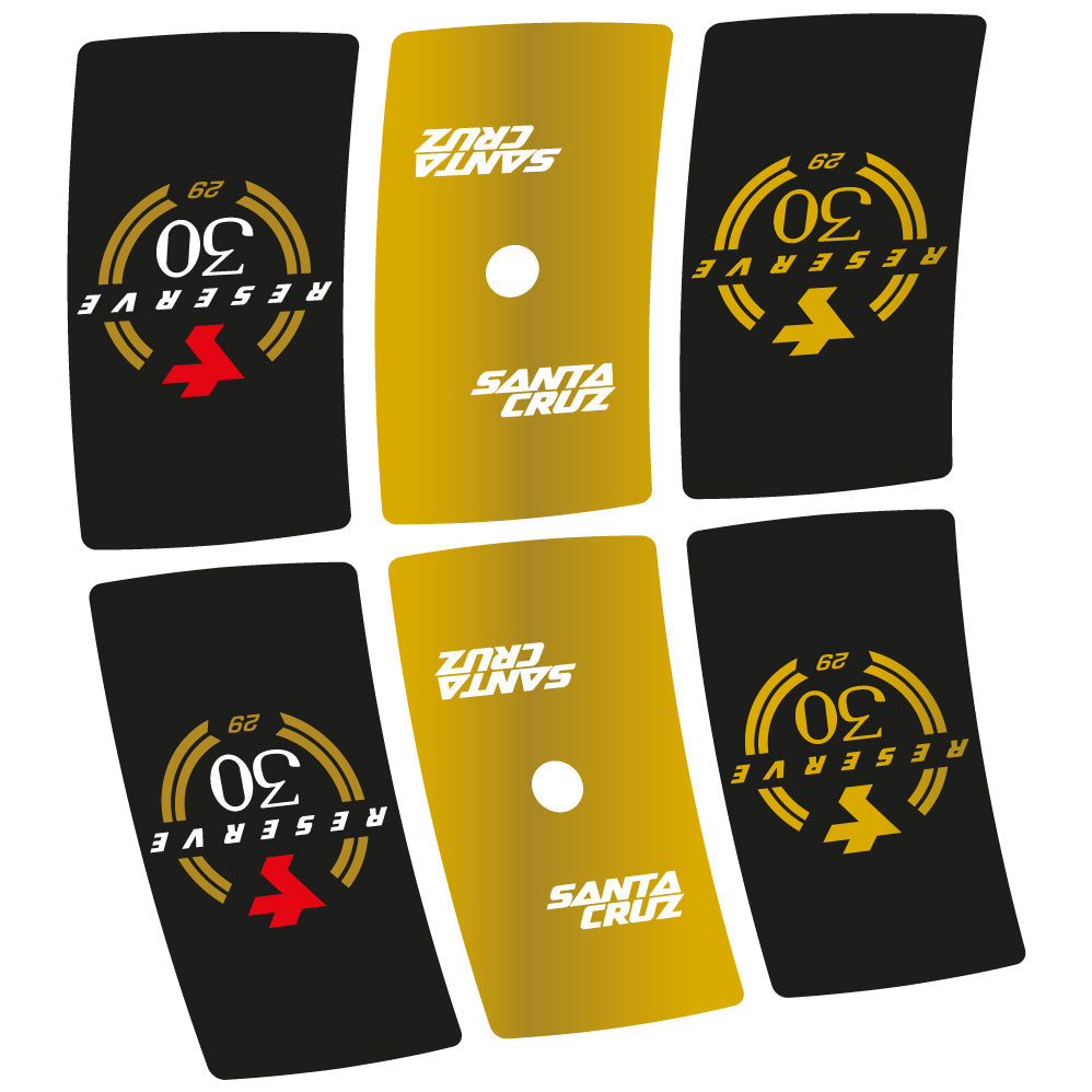Stickers Santa Cruz Reserve 30 compatibles Autocollants roues VTT 29"