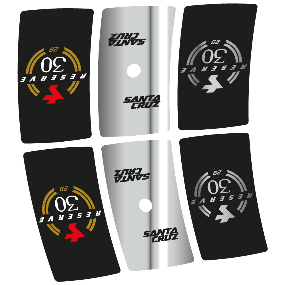 Stickers Santa Cruz Reserve 30 compatibles Autocollants roues VTT 29"