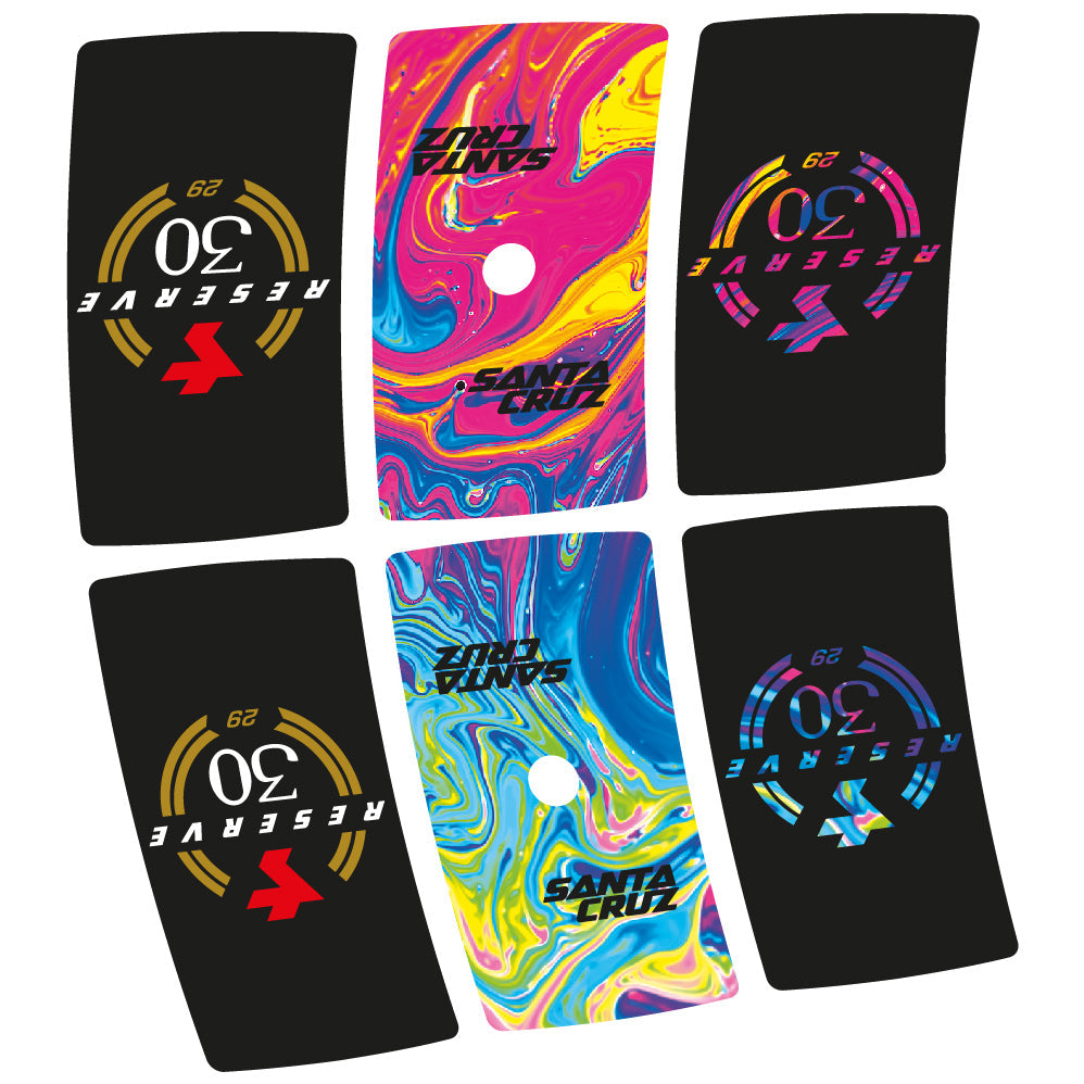 Stickers Santa Cruz Reserve 30 compatibles Autocollants roues VTT 29"
