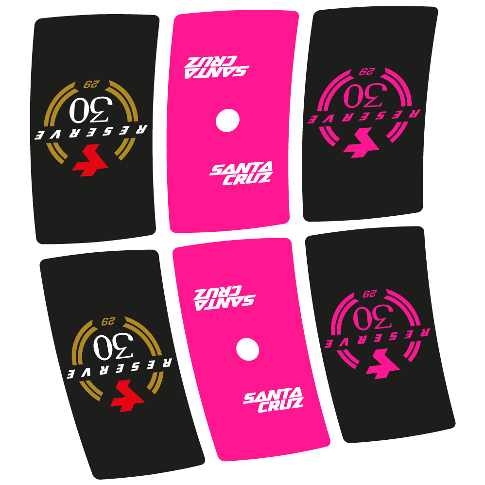 Stickers Santa Cruz Reserve 30 compatibles Autocollants roues VTT 29"
