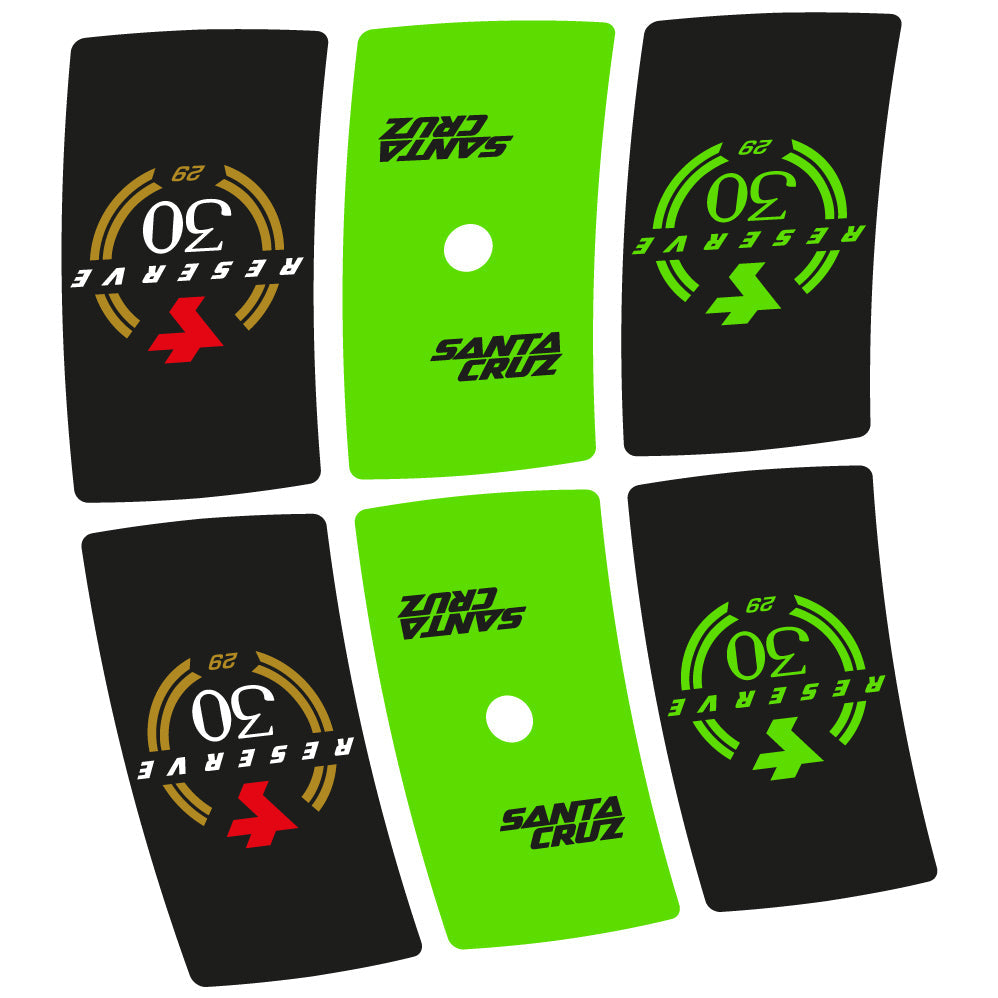 Stickers Santa Cruz Reserve 30 compatibles Autocollants roues VTT 29"
