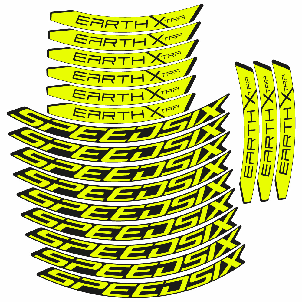 Stickers Speedsix Earth Xtra compatibles Autocollants roues VTT 29"
